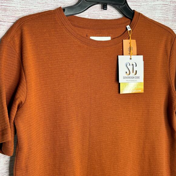 Sovreign Code Boys Rusty Orange Boys Short Sleeve Top Size Large 14/16 New - Picture 10 of 10